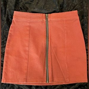Forever 21 rusty red jean skirt